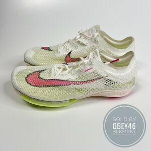 NIKE Air Zoom Victory Track Shoe Spikes Sail Pink Green Size 8M 9.5W